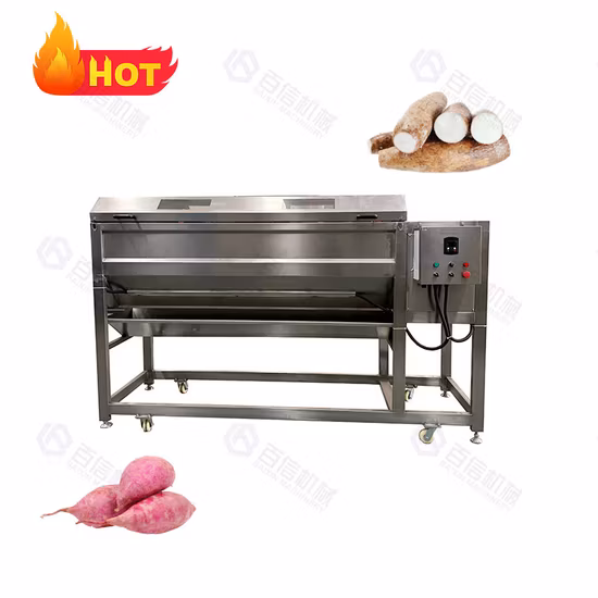 Fabrikpreis Obst Gemüse Bürste Waschausrüstung Cassava Reinigung Ingwer Waschmaschine Industrielle Kartoffelschälmaschine