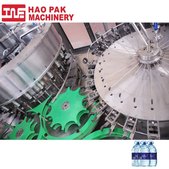 Heißer Verkauf vollautomatisches schlüsselfertiges Projekt Mineralwasser-Abfüllmaschine für reines Wasser, Abfüllung, Etikettierung, Verpackung, 3-in-1-Maschine